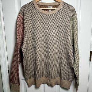 J.Crew Men’s Rugged Merino Fair Isle Wool Blend Sweater XXL Colorblock NWT